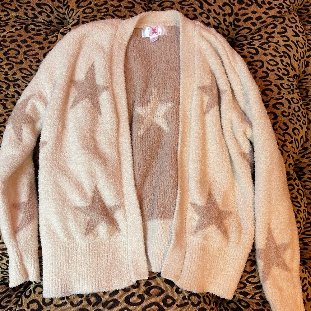 Cozy Beige Star Sweater for Kids